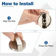 thumbnail image 4 of Uxcell 5 Pcs Gas Stove Knob 0.31'' Cooker Replacement Knobs Durable Metal Surface Switch Silver Tone, 4 of 6