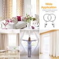 thumbnail image 6 of 50/25pcs Curtain Rod Ring Clips with Hook, Rustproof Metal Drapery Ring Hanger Clips with Eyelets, Curtain Rods Hangers Rings, 1.26in Interior Diameter 1.5in Outside Diameter, Black/Silver, 6 of 8