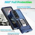 thumbnail image 4 of Case for Samsung Galaxy Z Fold 4 Case Kickstand Holder Built-in Magnetic Car Mount Shockproof Camera Protective Case for Samsung Galaxy Z Fold 4 Phone Case (Green), 4 of 9