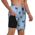 thumbnail image 2 of Kdxio Corgi Dog Print Men's Swim Trunks with Compression Liner 7 Inch Inseam Quick Dry Swim Shorts, 2 of 7