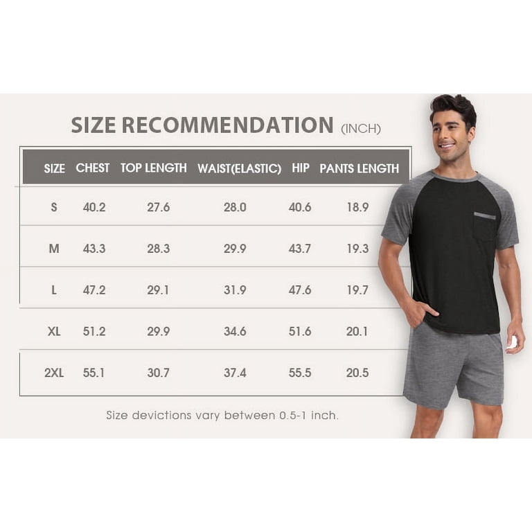 MINTREUS Men's Pajama Set Short Sleeve Raglan photo 7