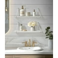 thumbnail image 2 of Sumgar Floating Shelves Bathroom 16in White Hanging Shelf Set of 2 for Room Wall or Over Toilet, Modern Storage Shelving Display Organizer for Bedroom, 2 of 7