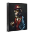 thumbnail image 4 of Stupell Industries Monkey with Fancy Outfit Animals & Insects Painting Black Framed Art Print Wall Art, 16 x 20, 4 of 10