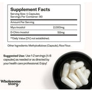 Wholesome Story Myo-Inositol & D-Chiro Inositol Ovarian Support Supplement for Women, 360 Caps
