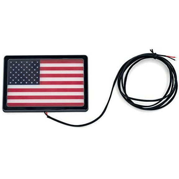 Kuryakyn 2892 Freedom Flag L.E.D. Light Kit Black Frame