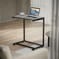 thumbnail image 6 of C Shaped End Table,Side Table TV Tray Table for Sofa,Couch Table,metal frame for Bedroom(Grey), 6 of 7
