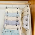 thumbnail image 5 of Skirt Pants Shorts Hangers With Adjustable Clips Space Saving No Slip 12 Clips Clothing Storage Metal Skirt Rack, 5 of 5