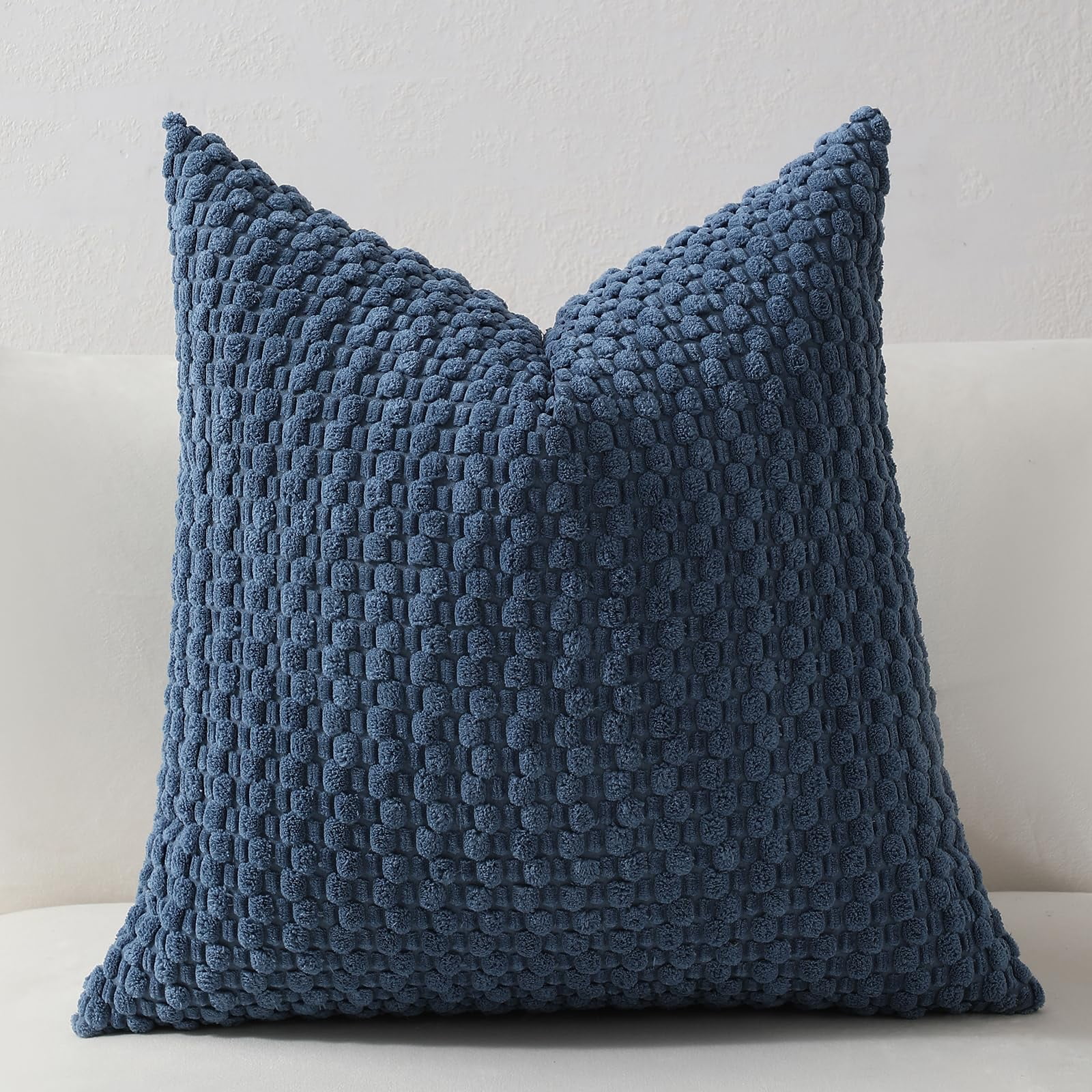 4-Piece Sofa Pillow Cover Set 20x20/18x18 inches, Soft Neutral Color Decorative Cushion Covers, Bohemian Corduroy Square Modern Pillowcases, Suitable for Sofa Living Room Bedding