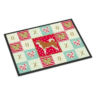 Carolines Treasures CK5902JMAT Akita Love Door Mat Indoor Rug or Outdoor Welcome Mat 24x36 Doormat 36"L x 24"W