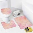 thumbnail image 2 of GZHJMY Bathroom Mat set of 3， Abstract watercolor background 3 Pieces Bath Mats Set for Bathroom, Vintage Style Non-Slip Washable Cover Floor Rug Decorations for Kitchen Bathroom Bedroom, 2 of 6
