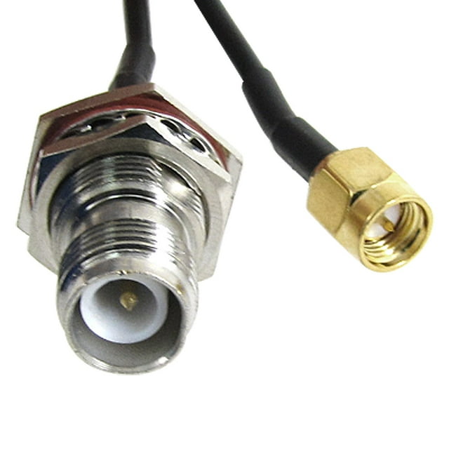 Adaptador de conector SMA macho a hembra RP-TNC, cable pigtail coaxial RF de 13"