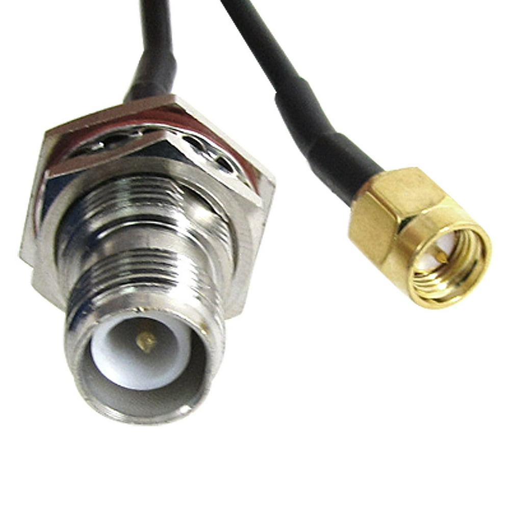 SMA Male to RP-TNC Female Nut Bulkhead Adapter Wifi Antenna Coaxial