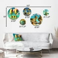 thumbnail image 4 of Designart "Golden Spheres Infinity I" City Metal Wall Art Set of 5 Piece, 4 of 5
