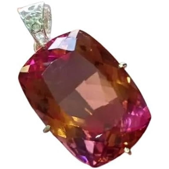 50.90 Ct Natural 7 Color Changing Zultanite Cushion Cut 925 Solid Silver Pendant Elegant and Timeless Jewelry Piece for Special Occasions and Luxury Collections