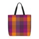thumbnail image 1 of Fotbe Purple Yellow Buffalo Plaid Bolsa Tote con Estampado para Mujer, Bolsos con Cremallera, Bolsa de Hombro Casual de Gran Capacidad con Bolsillos Internos, 1 of 7