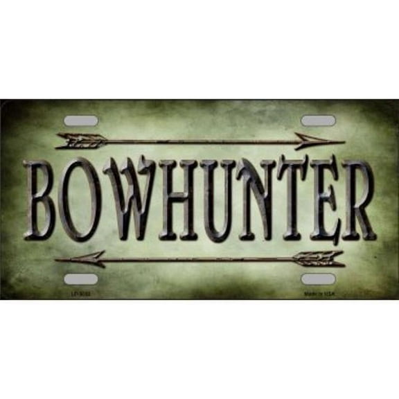 Bowhunter Metal License Plate