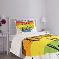 thumbnail image 3 of Ambesonne Pride Quilted Bedspread Set 2 Pcs, Love is Love Art LGBT, Twin Size, Multicolor, 3 of 5