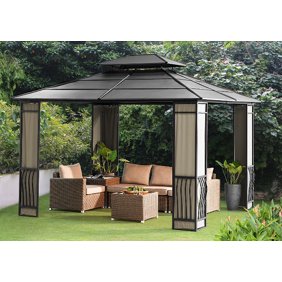 Kozyard Alexander 16 Ft W X 12 Ft D Steel Patio Gazebo Walmart Com