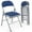 Blue and Sliver-4 Pcs, variant on Ktaxon 4 Pack Folding Chairs Foldable Event Chairs with Metal Frame and Soft Fabric Cushion and Back Wedding Party Blue and Sliver