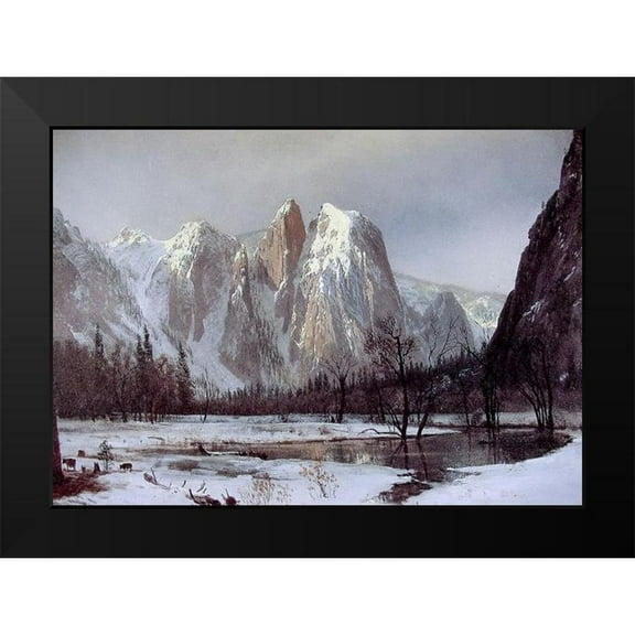 Bierstadt, Albert 14x11 Black Modern Framed Museum Art Print Titled - Cathedral Rock
