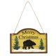 thumbnail image 5 of Colgante de puerta de Navidad Yuarrent Madera decoración oso de muñeco de nieve Tipo 6 2Conjunto, 5 of 6