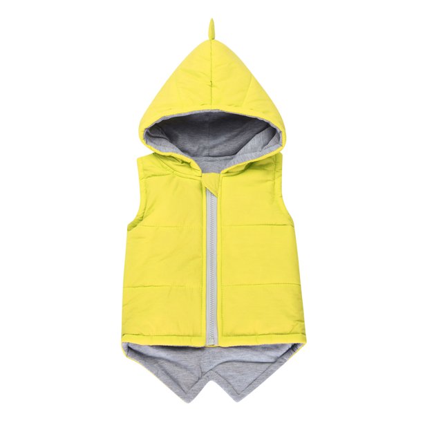 Niño Otoño Primavera Abrigo Chaleco Niños Niñas Dinosaurio Chalecos Prendas De Vestir Exteriores Chaqueta Cremallera Con Capucha Tops Odeerbi LM103-134