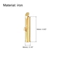 thumbnail image 2 of 100Pack Slide on End Clasps, 16mm Tube Ball Bead Slider Crimp Ends, Light Golden, 2 of 6