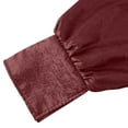thumbnail image 6 of JGGSPWM Metallic Shiny Cowl Neck Blouse for Women Dressy Loose Lapel Tops Long Sleeve Elegant Business Casual Party Shirts Red XXL, 6 of 6