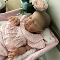 thumbnail image 2 of iCradle Cuddly Sleeping Reborn Baby Dolls Girl 18 inch Real Life Baby Dolls Soft Cloth Body Closed Eyes Doll Toy Gift for Kids Age 3+, 2 of 4