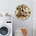 thumbnail image 7 of ZXCXRQFa Grapes Wine Glass Bottle Silent Non Ticking Round Wall Clock Home Decor Battery Operated Decorative for Living Room, Kitchen, Bedroom Clock Art, 7 of 7