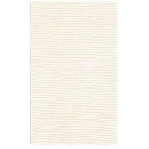 The Rug Market 72330D WAVY WHITE AREA RUG 5X8