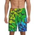 thumbnail image 3 of Lsque Rainbow Butterflies Mens Sleep Pajama Shorts,Short Pajama Pants, Cotton Ultra-Soft Knit-XX-Large, 3 of 9