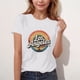 thumbnail image 1 of Camiseta estampada de manga corta para niños, cuello redondo, manga corta, informal, versátil, para niñas, top de poliéster, 1 of 5