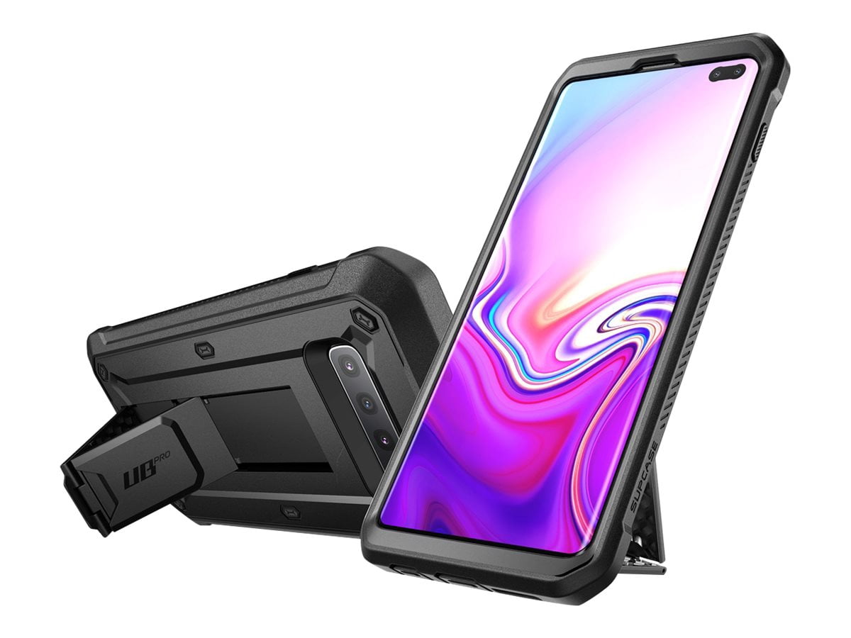 SUPCASE Samsung Galaxy S10 Plus Case (2019 Release), Full-Body Dual Layer Rugged Holster and Kickstand Case Without Screen Protector, Unicorn Beetle Pro Series (Black)