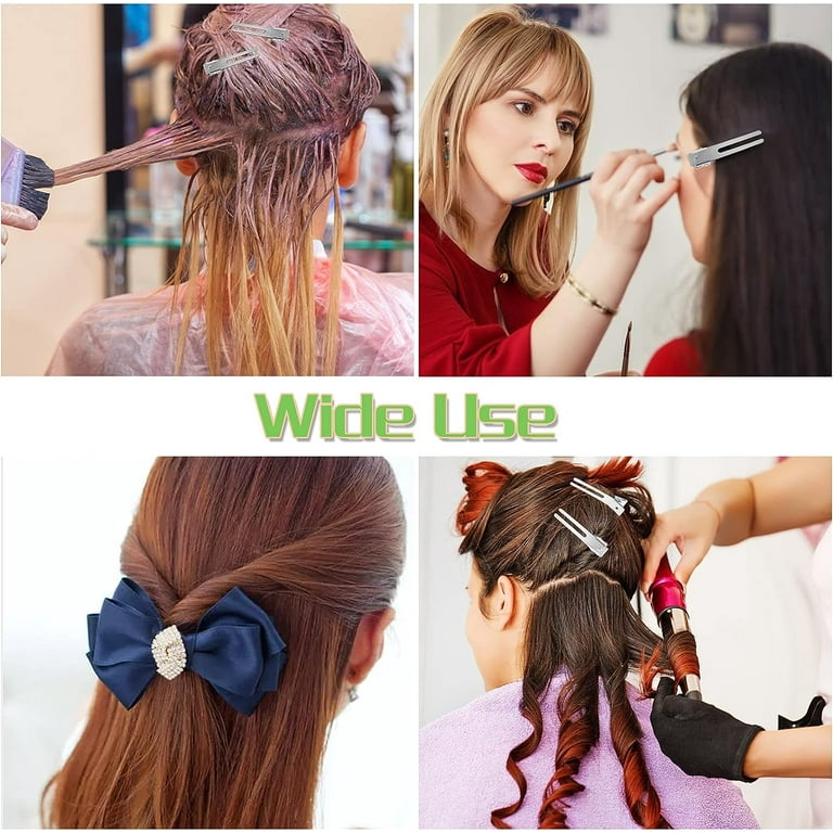 Pin Curl Clips, 60 pcs Silver Metal Hair Clips with Tail Comb