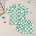 thumbnail image 2 of Jamsmile Toddler Boys Pajamas Sets Summer Clothes Tree PrinTshirts Tops And Shorts Set 2Pcs Children Boys Sleepwear, 6-12 Monthss, 2 of 3