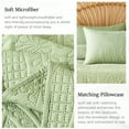 thumbnail image 3 of Davulos Ultrasonic King Quilt Bedding Set Green，Lightweight Bedspreads Soft Modern Coverlet Set for All Seasons(1 Quilt and 2 Pillow Shams), 3 of 8