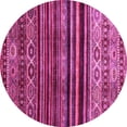 thumbnail image 1 of Ahgly Company Indoor Round Abstract Pink Contemporary Area Rugs, 7' Round, 1 of 4