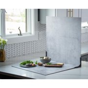 V-FLAT WORLD Duo Board - 24x24 Double Sided Surface Board, Iced Concrete/Midnight Cement