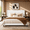 White, variant on King Platform Bed Frame with Wingback Headboard, Wood Slat Support, Noise-Free, No Box Spring Needed, 850 lbs, White