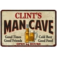 thumbnail image 1 of CLINT'S Man Cave Metal Sign 8 x 12 Matte Finish Metal 108120011429, 1 of 1