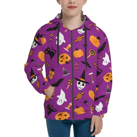 

Hoodies for Teen Girls Boys Halloween2 Long Sleeve Youth Kids Essentials Zip Up Hoodie Lghtweight Fashion Hoodies & Sweatshirts Jacket Fall Winter Outfits Tops