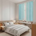 thumbnail image 4 of Aqua Beige Striped Kitchen Curtains, Modern Farmhouse Retro Lines Light Filtering Window Curtain Panels, 2Pcs Rod Pocket Window Treatments Set for Living Room Bathroom Bedroom 42x63 Inches, 4 of 9