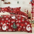 thumbnail image 2 of Christmas Duvet Cover Queen Size - Christmas Soft Holiday Printed Duvet Cover Set - Holiday Bedding Collection, Includes with 3 Piece (2 Pillow Shams,1 Duvet Cover), 2 of 9