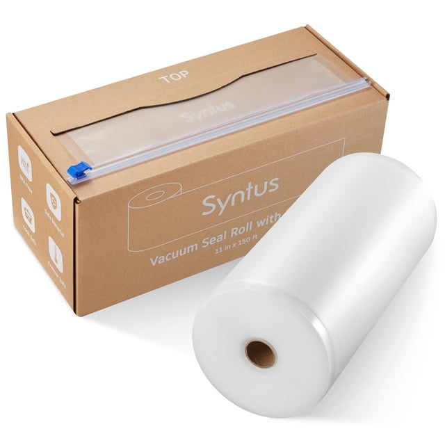 Bolsas selladoras al vacío Syntus de 28 cm x 45 m para alimentos con cortador
