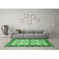 thumbnail image 3 of Ahgly Company Indoor Round Oriental Emerald Green Traditional Area Rugs, 3' Round, 3 of 4