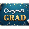 thumbnail image 4 of Graduation Congrats Grad Banner Backdrop Party Decoration Photo Booth Props Celebration Background Event Supplies Stars Ribbons School Ceremony Decor, 4 of 4