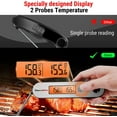 thumbnail image 4 of ThermoPro TP610 Digital Meat Thermometer for Cooking, Rechargeable Instant Read Food Thermometer with Rotating LCD Screen, Waterproof Cooking Thermometer with Alarm for Grilling, Smoker, BBQ, Oven, 4 of 5