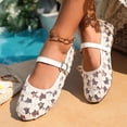 thumbnail image 6 of Lenago Flat Shoes for Women Wide Width Round Toe Walking Shoes Casual Womens Dress Shoes Office Shopping Party Travel Beige Size-7.5, 6 of 10