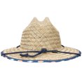 thumbnail image 3 of Panama Jack Kids Sun Hat - Straw Lifeguard, Surfboard Print Underbrim, UPF (SPF) 50+ UVA/UVB Sun Protection, 3 1/4" Brim (Navy), 3 of 3